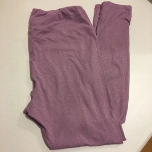 Heathered Purple solid TC Lularoe Leggings NWOT