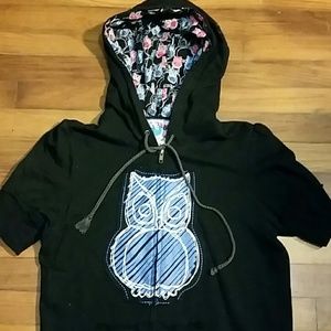 Adorable short sleeve hoodie- girl