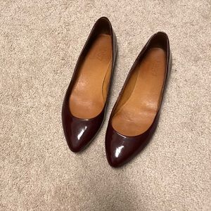 Oxblood Madewell skimmer flats