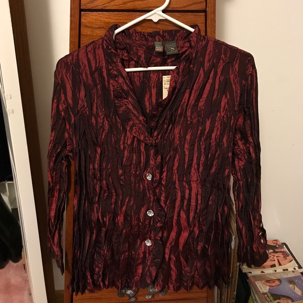 Burgundy Blouse NWOT