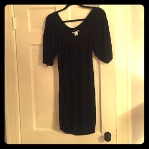 Black knit sweater dress