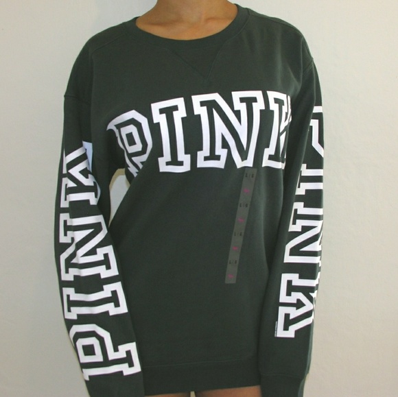 PINK Victoria's Secret Tops - Victoria's Secret PINK Boyfriend Crew Pullover New
