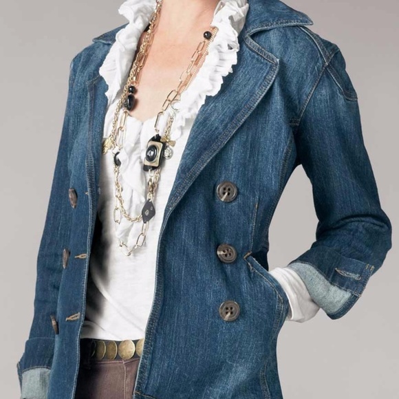 denim jacket under peacoat