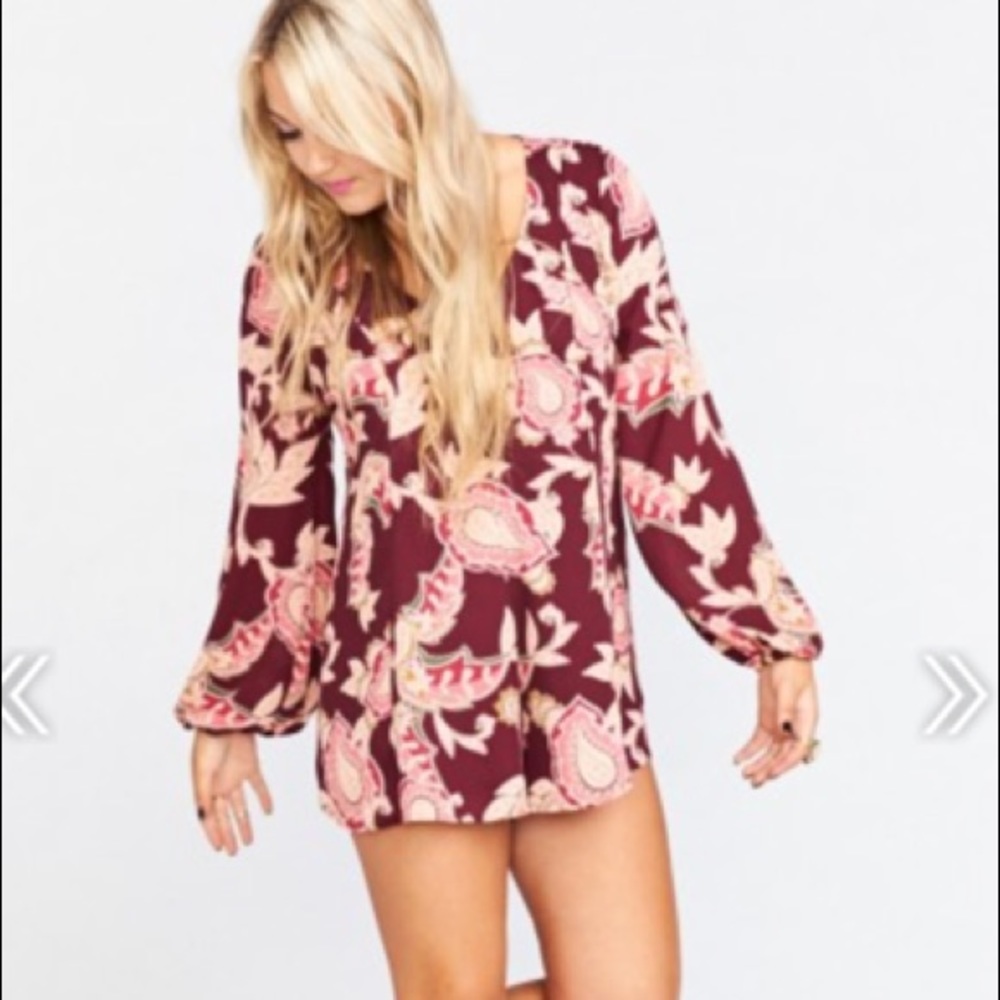 NWT Show Me Your Mumu Bailey Tie Back Romper