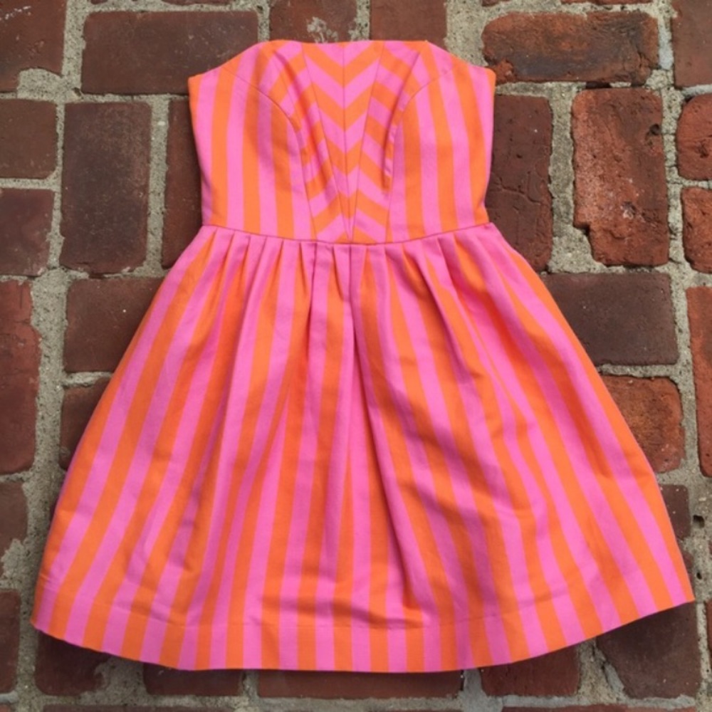 Pink and orange Lilly Pulitzer dress.