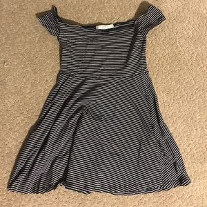 MINKPINK Off the shoulder striped dress MINKPINK Off the shoulder striped dress