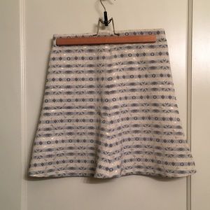 J. Crew jacquard flared stripe skirt size 00
