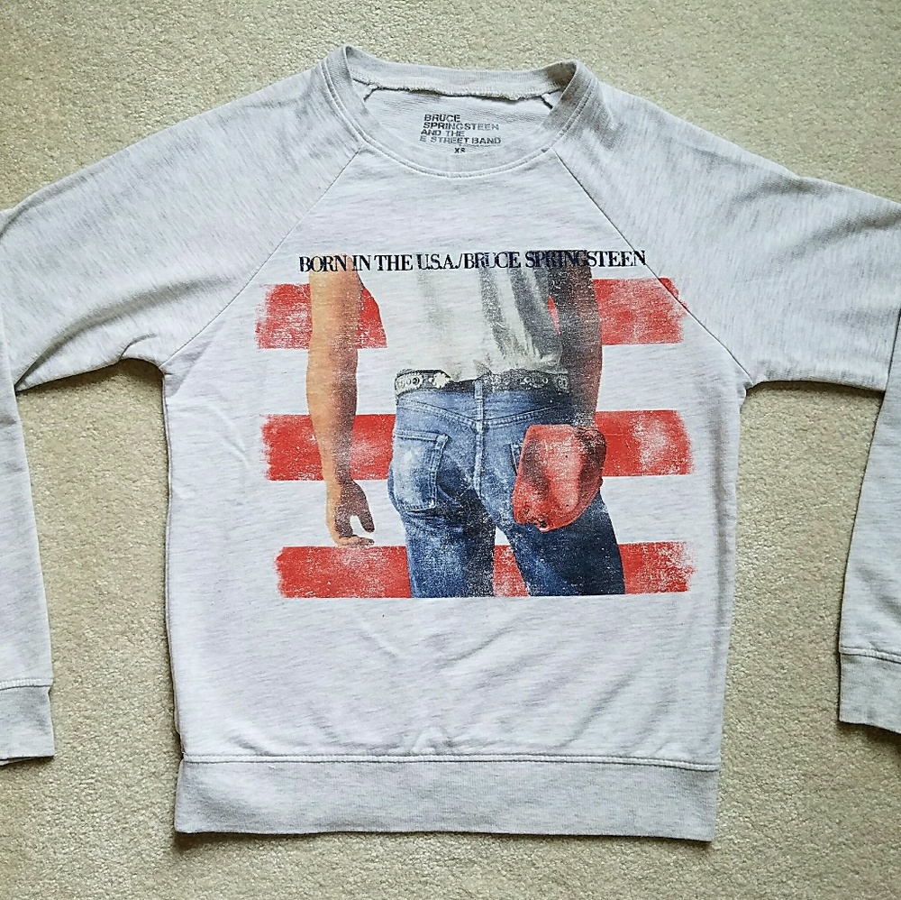 🇺🇸 BRUCE SPRINGSTEEN Gray Pullover Sweatshirt