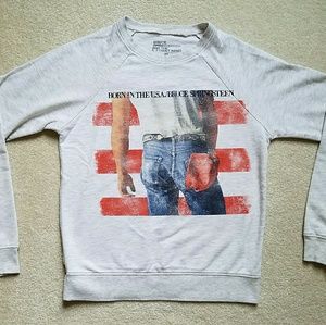 🇺🇸 BRUCE SPRINGSTEEN Gray Pullover Sweatshirt