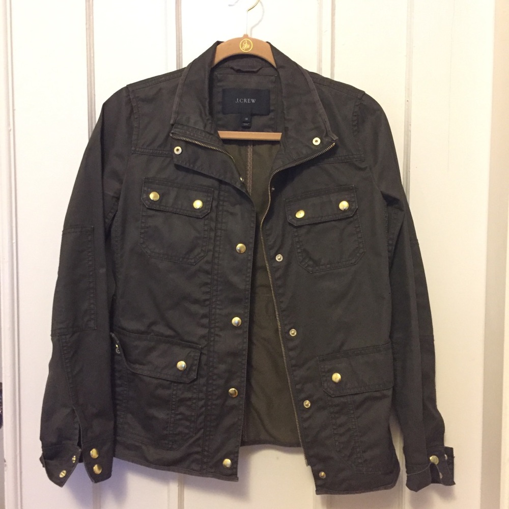 J. Crew Green Downtown Field Jacket