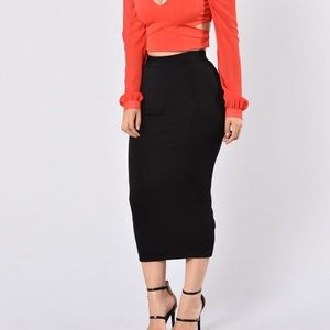 long pencil skirt -Rhea Skirt