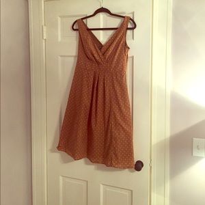 Brown polka dot summer dress