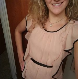 iZ  Byer Sheer Blouse with Sparkles. Light Pink