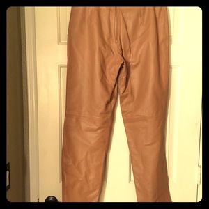 Real leather pants