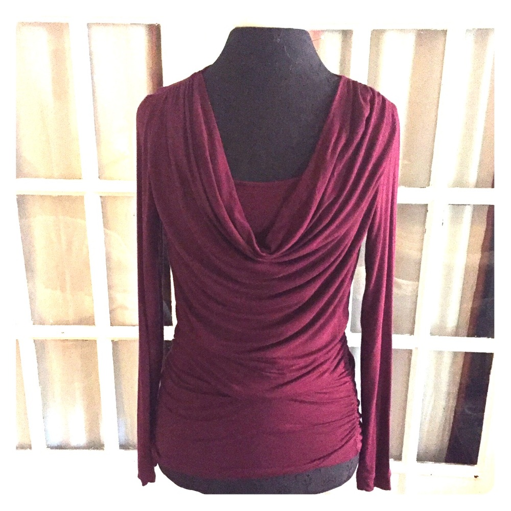 Cabi burgundy long sleeve