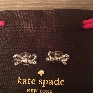 Kate Spade Bow rhinestone stud earrings