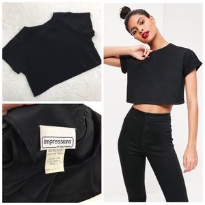 Vintage 90s Black Crop Top Vintage 90s Black Crop Top