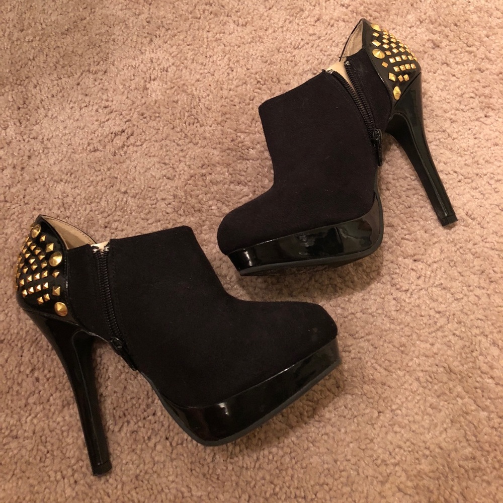 Studded ankle booties