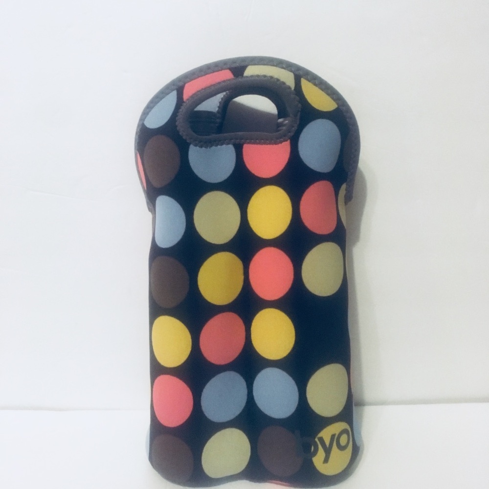 BYO Neoprene Polka Dot Double Wine Bag