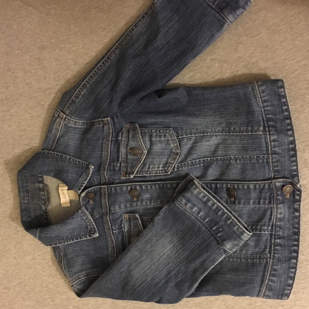 Cropped LOFT denim jacket