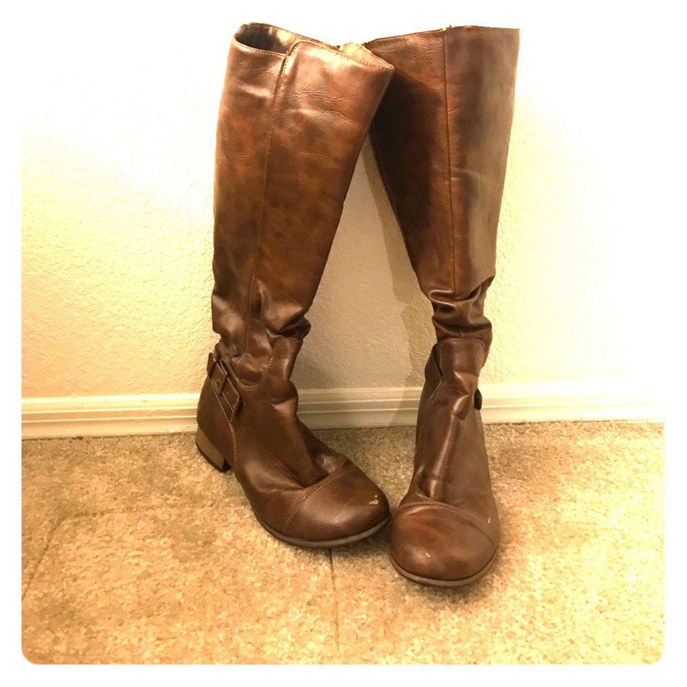 Cathy Jean Brown Leather Boots