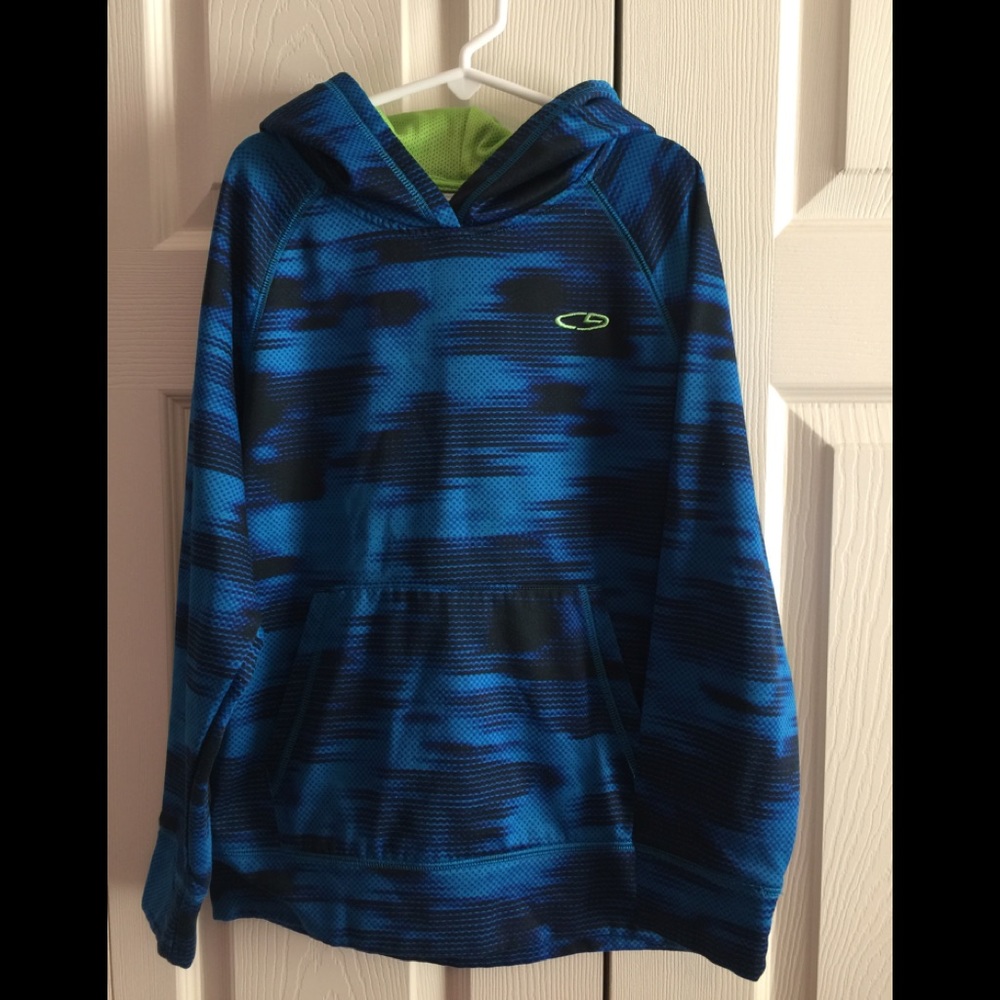 Champion blue, black & green hoodie size M
