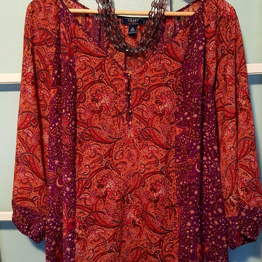 Chaps Blouse, Fall Boho Vibe