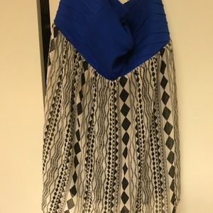 Tribal strapless dress