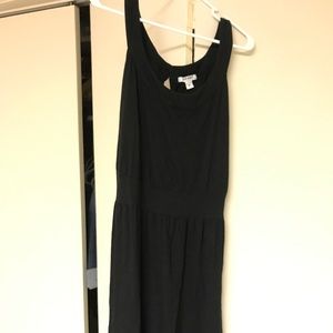 Simple cotton black dress