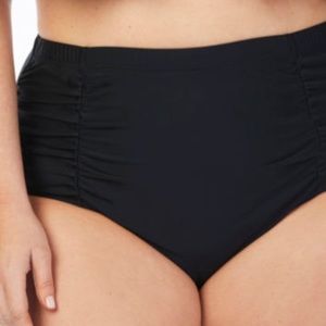 NWT 3X plus Boutique Black Swim Bottoms Briefs