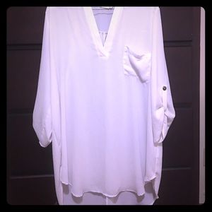 Lush white 3/4 sleeve tunic from Nordstrom