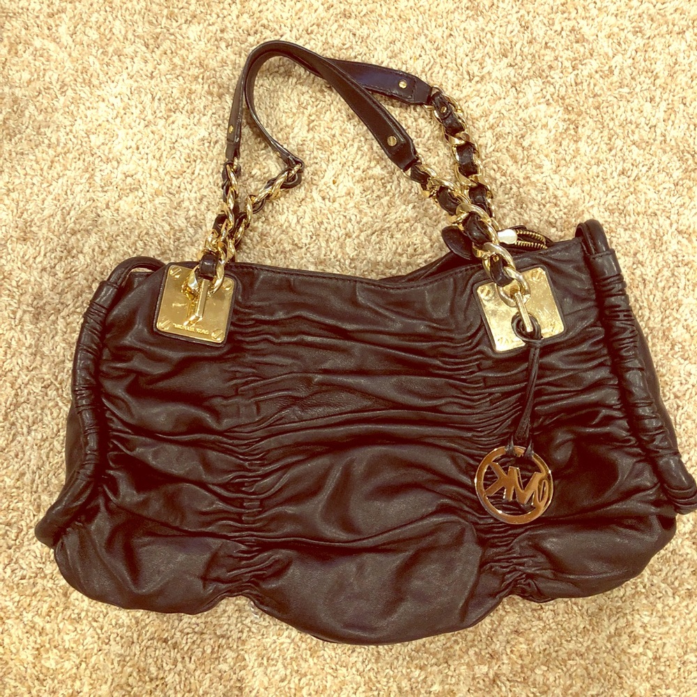 Michael Kors leather shoulder bag