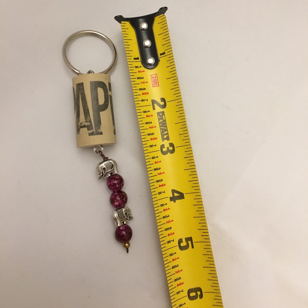 Handmade Wine Cork Keychain. - Picture 5 of 5