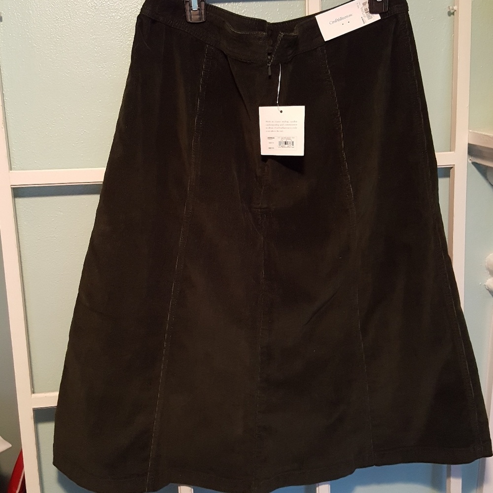 Croft & Barrow Corduroy Skirt (fine lines)