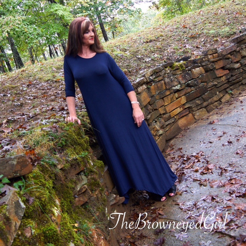 Back to basics Navy side pocket Maxi s m l