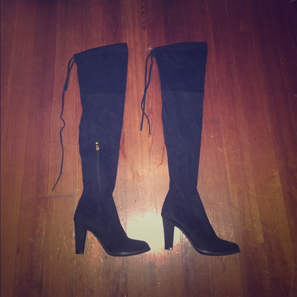 Black Thigh High Boots✨