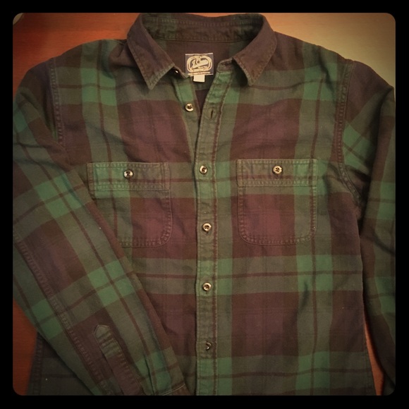 J. Crew flannel green button up shirt - Picture 1 of 2