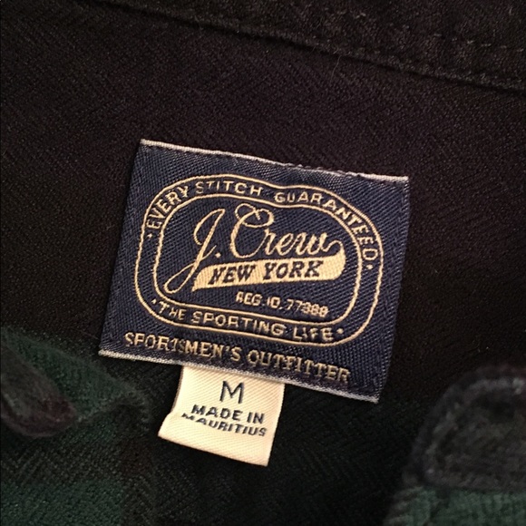 J. Crew flannel green button up shirt - Picture 2 of 2