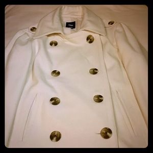 White pea coat from Gap