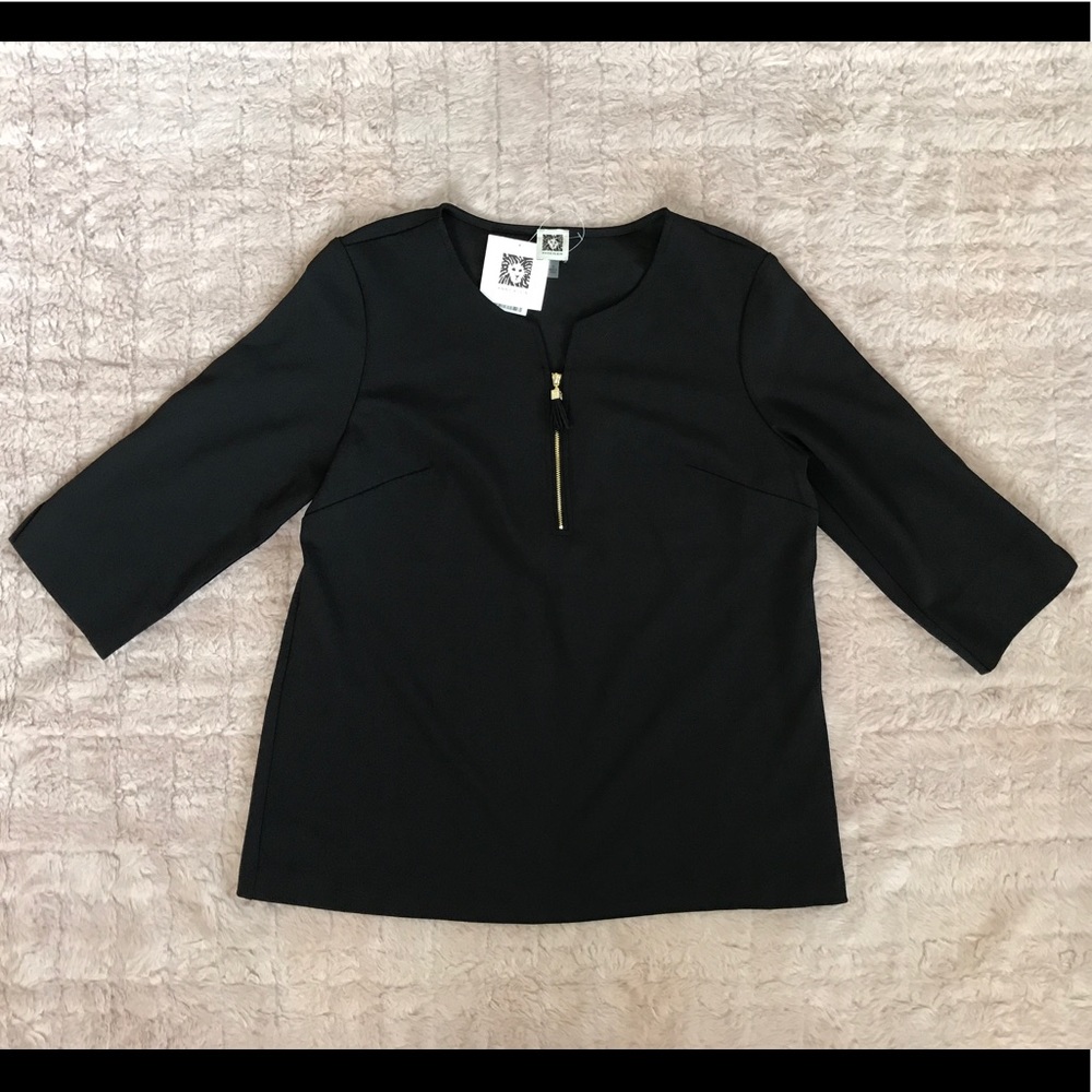 Anne Klein Black Blouse