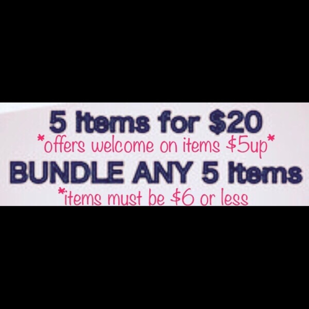 Bundle &Save5 items for $20 items must be under $7