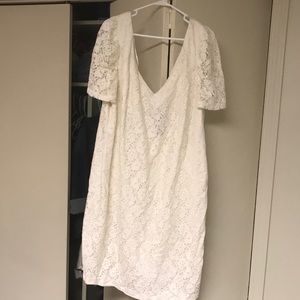 Off white fitted dress nwt