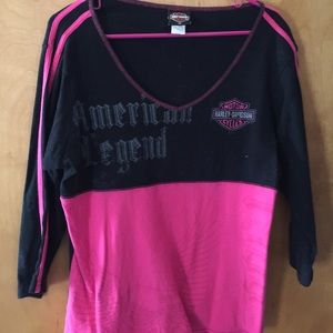 Harley Davidson 3/4 Sleeve Top