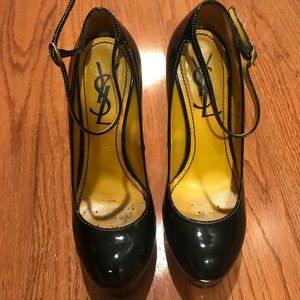 Authentic YSL patent leather tribute Mary Janes