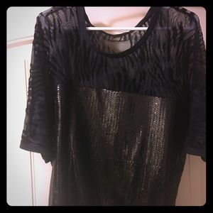Black sequence top