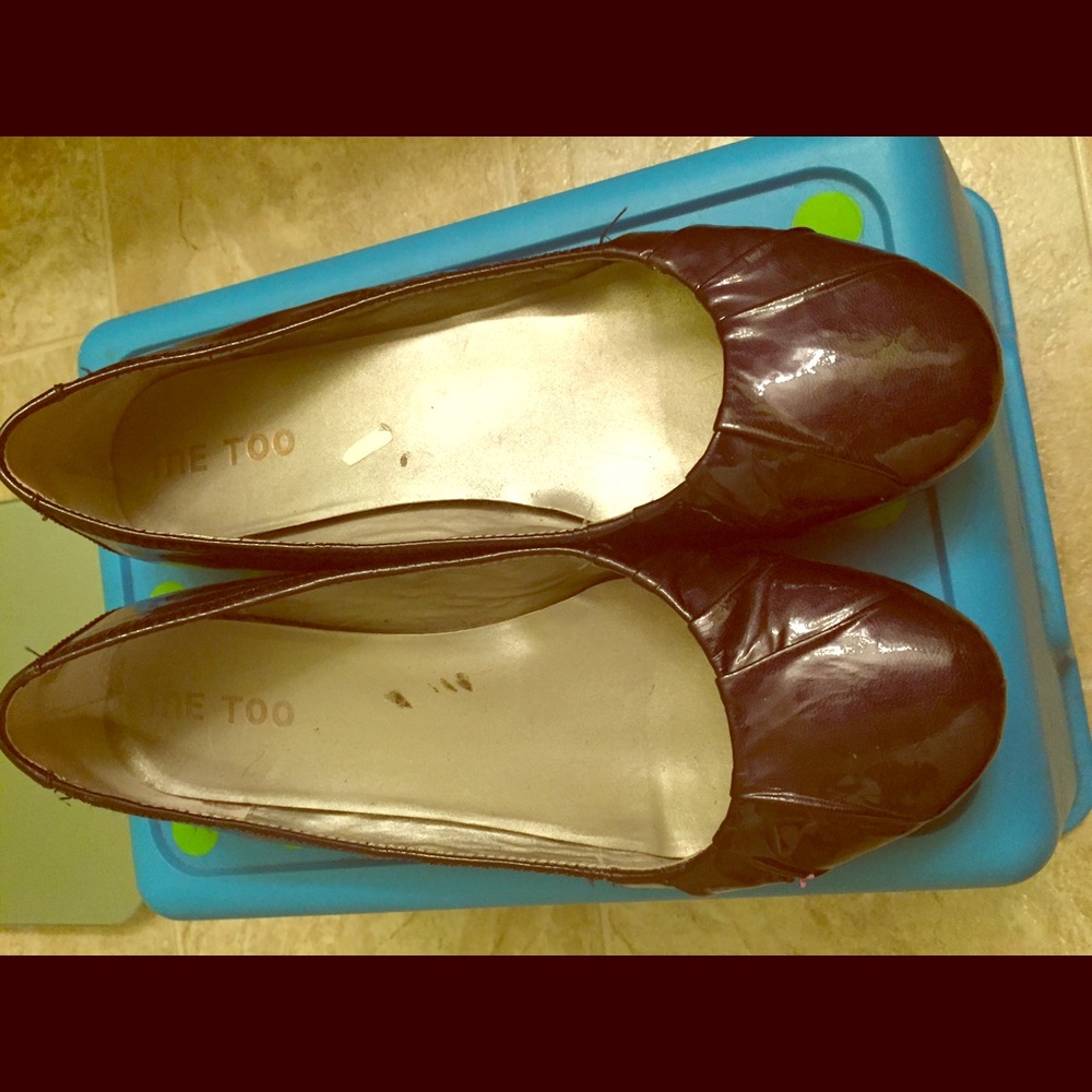 Me Too Dark purple patent flats