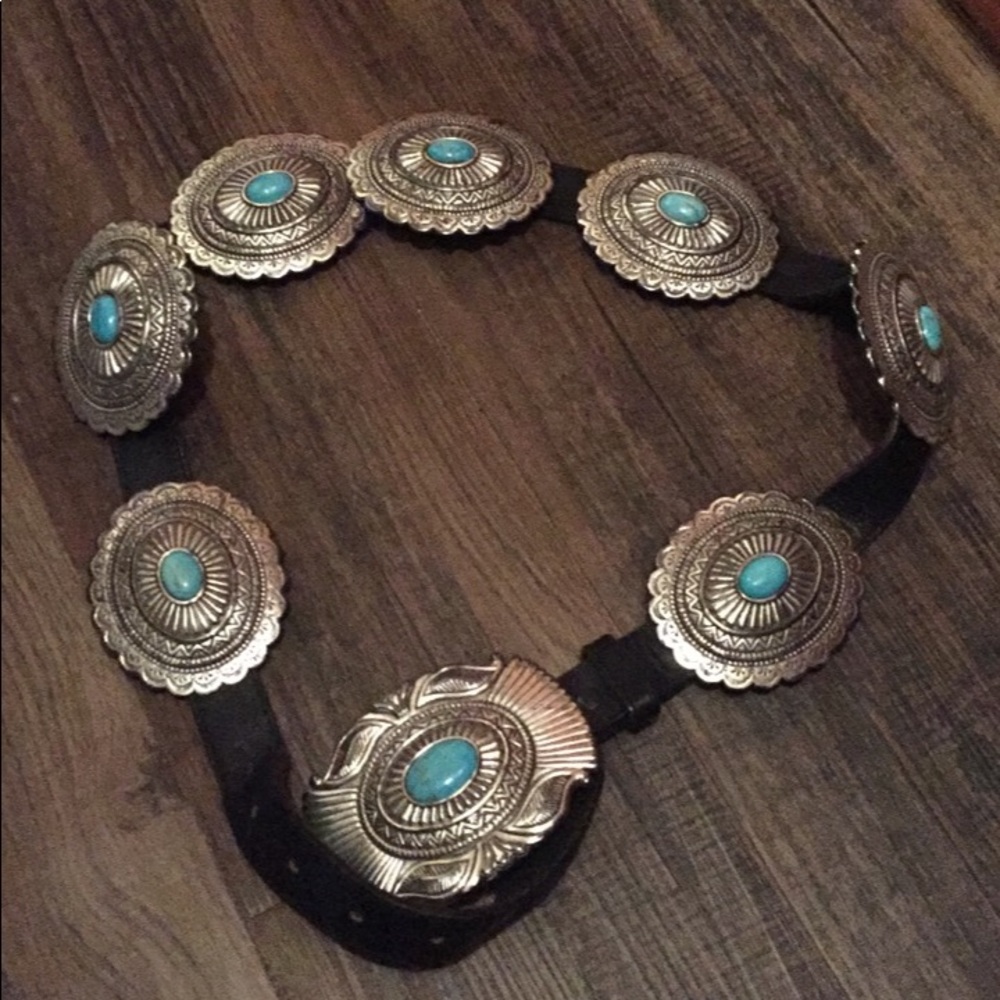 Turquoise concho hip belt