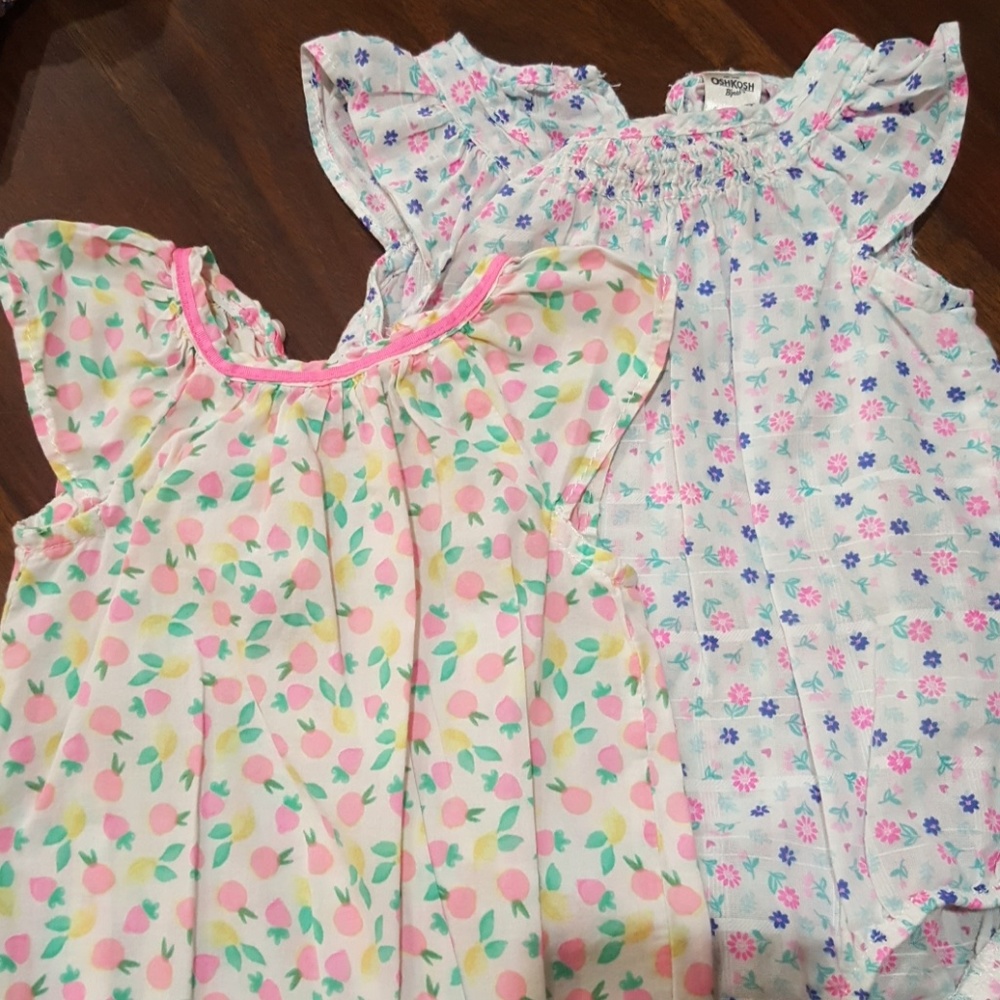 Lightweight Cotton Onsies by Osh Kosh, Set of 3