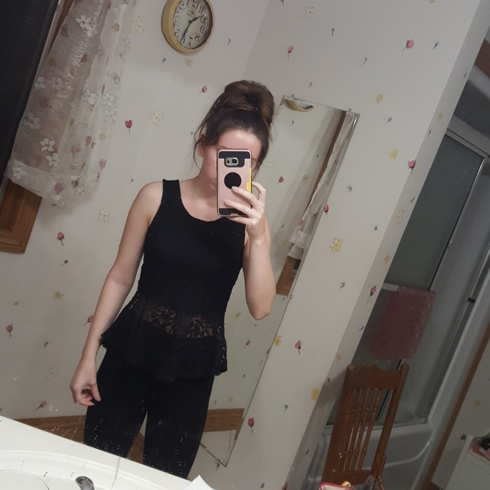 Black lace top