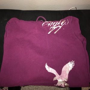 Purple American eagle hoodie